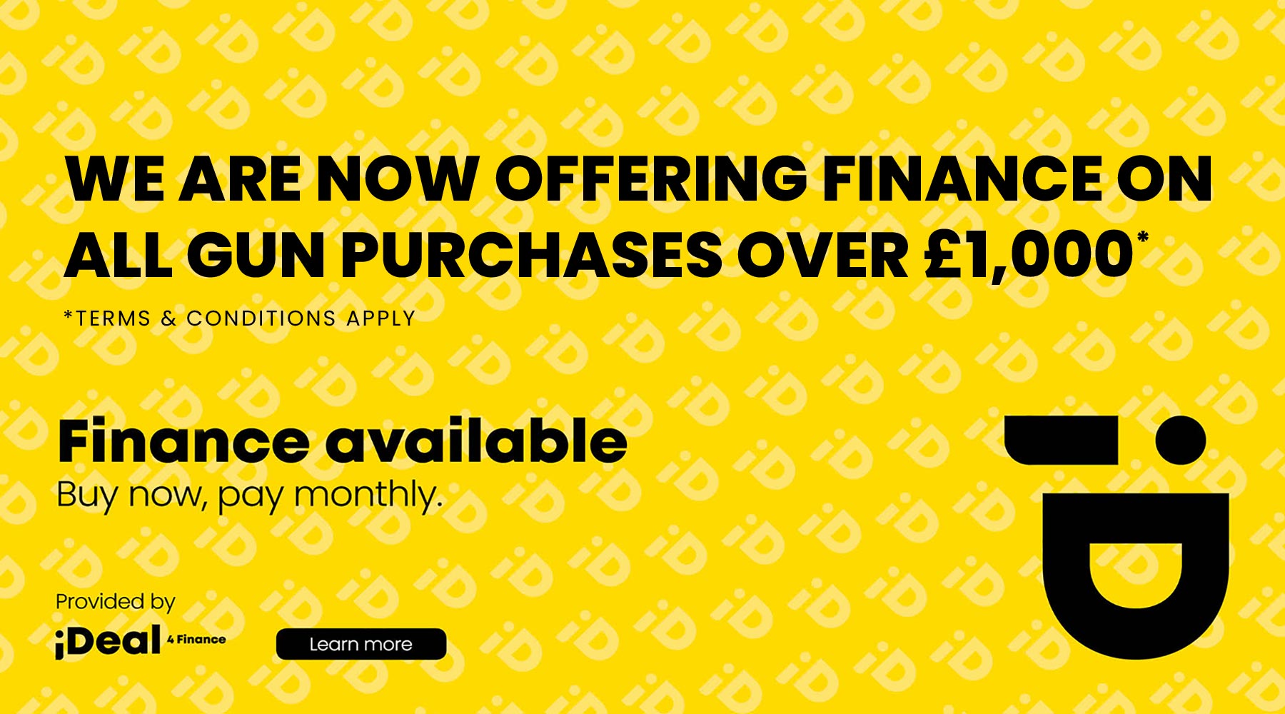 Finance now available on all guns over £1,000
